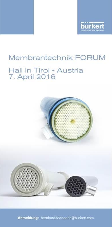 Read more about the article 2nd BÜRKERT membrane technology forum
